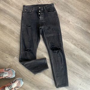 Levis Jeans Wedge Button Fly High Rise Premium Denim 410033153 Size 26 Ribbed